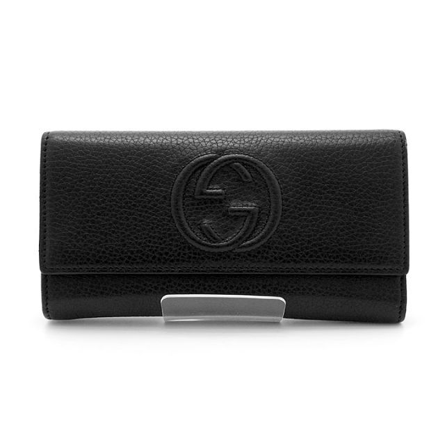 Gucci - 美品 グッチ 長財布 ソーホー インターロッキングG ブラック