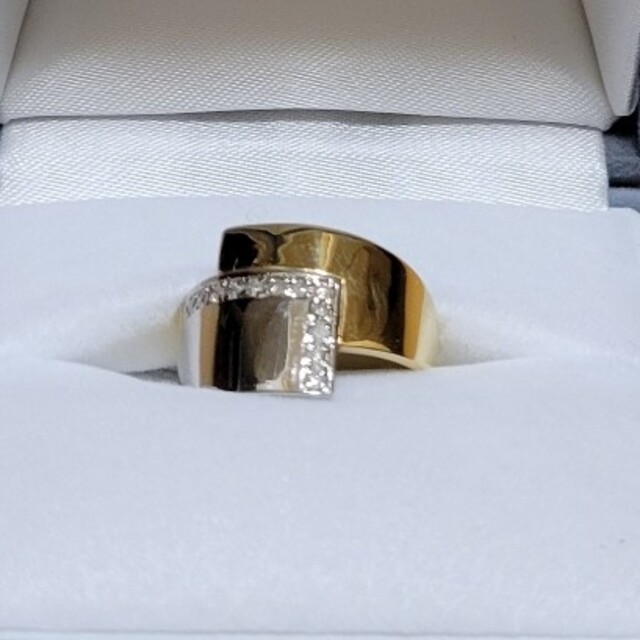 指輪　K18 プラチナ　ダイヤリング　コンビ レディースのアクセサリー(リング(指輪))の商品写真