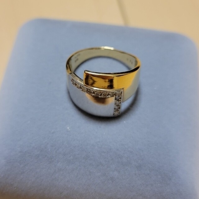 指輪　K18 プラチナ　ダイヤリング　コンビ レディースのアクセサリー(リング(指輪))の商品写真