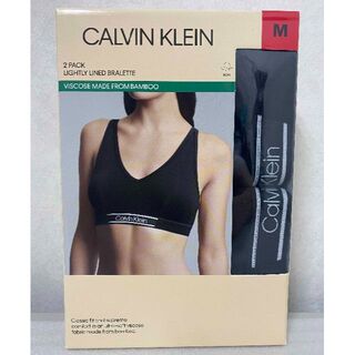 カルバンクライン(Calvin Klein)の新品 2枚 M ★ カルバンクライン スポーツブラ ブラック セット ブラトップ(ブラ)