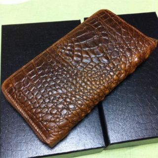 プレゼントケース付き❣️❣️長財布 メンズ 茶色(長財布)