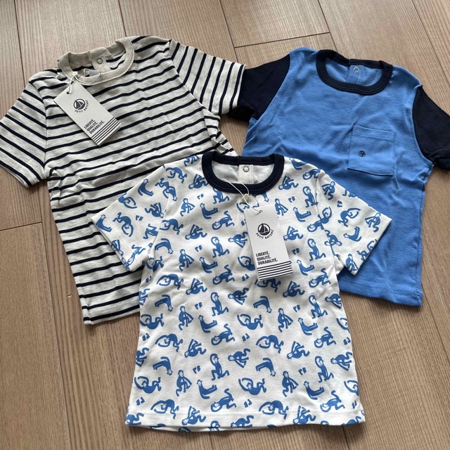 PETIT BATEAU(プチバトー)のプチバトー　半袖Tシャツ3点セット キッズ/ベビー/マタニティのベビー服(~85cm)(Ｔシャツ)の商品写真