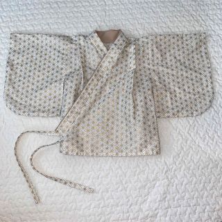 ベビー袴 ハンドメイド ゴールド麻の葉×ベージュの通販 by みんみん