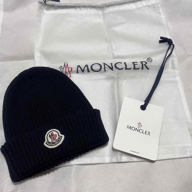 MONCLER ロゴ ビーニー帽子