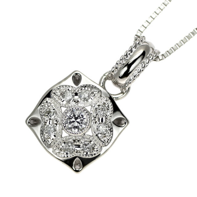ホットセール Pt ダイヤモンド ペンダントネックレス 0.20ct