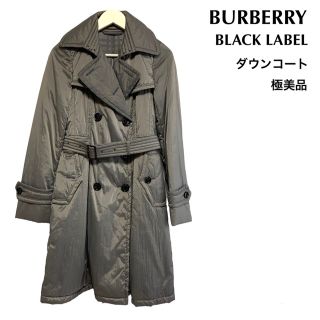 バーバリーブラックレーベル(BURBERRY BLACK LABEL)の極美品　バーバリーブラックレーベル　トレンチ型　ダウンコート　M 38(ダウンコート)