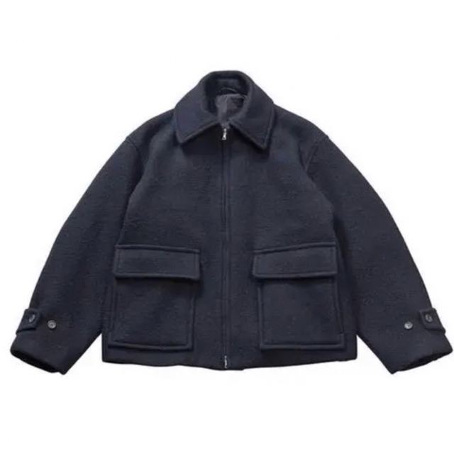 blurhms WOOL MELTON ZIP JACKET/21aw