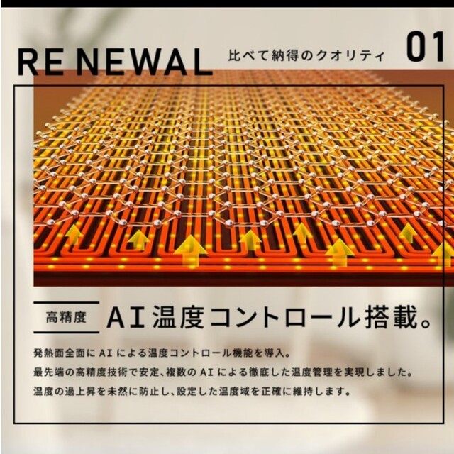 パネルヒーター 足元 スマホ/家電/カメラの冷暖房/空調(電気ヒーター)の商品写真