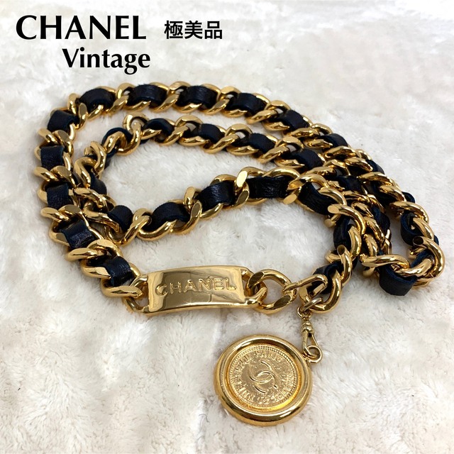 超歓迎された】 CHANEL - ゴールド色 チェーンベルト ヴィンテージ 極