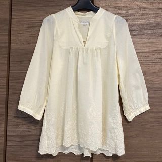 ローラアシュレイ(LAURA ASHLEY)のローラアシュレイ　すそ刺繍スカラップシフォンブラウス(シャツ/ブラウス(長袖/七分))