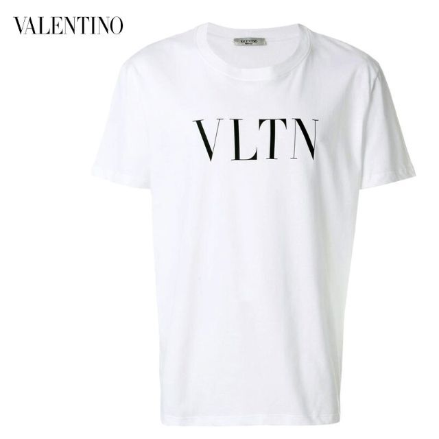 6 VALENTINO ホワイト VLTN ロゴ Tシャツ size M