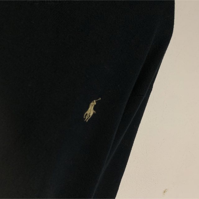 POLO RALPH LAUREN(ポロラルフローレン)の【美品】Polo Ralph Lauren Vネック　ニット　ブラック メンズのトップス(ニット/セーター)の商品写真