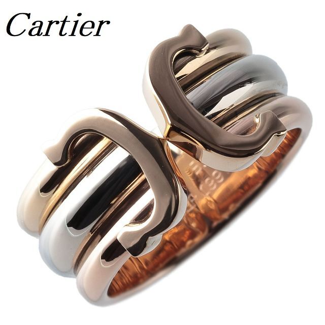 売れ筋がひ贈り物！ 2C カルティエ - Cartier リング #51【9953】 スリーカラー LM リング(指輪)