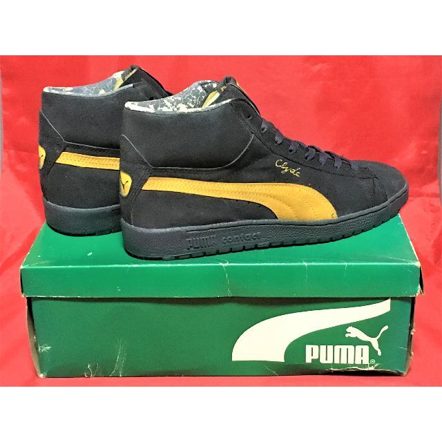 PUMA(プーマ)の★90s!希少レア!プーマ クライド スエード 黒 /黄色 ビンテージ ❼★ メンズの靴/シューズ(スニーカー)の商品写真