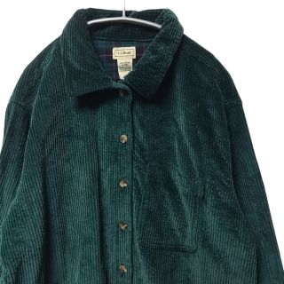 エルエルビーン(L.L.Bean)の【希少】エルエルビーン L.L.Bean コーデュロイシャツ 長袖 M 緑(シャツ/ブラウス(長袖/七分))