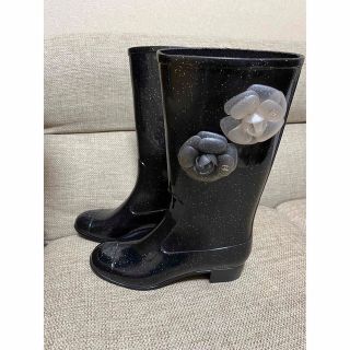 CHANEL - 【週末セール】美品 シャネル レインブーツ カメリア ココ
