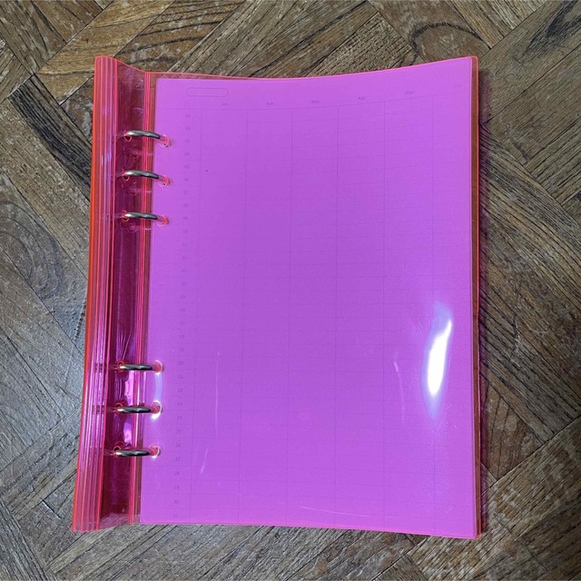 Filofax(ファイロファックス)のFILOFAX Clipbook ネオンピンク インテリア/住まい/日用品の文房具(ノート/メモ帳/ふせん)の商品写真