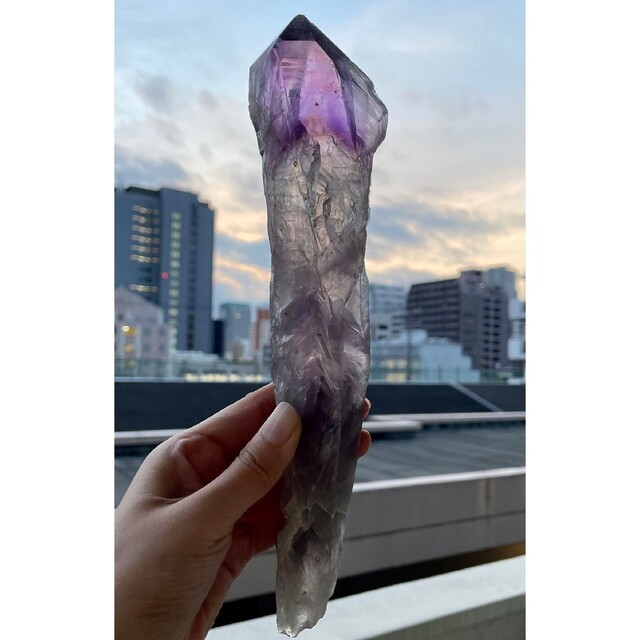 在庫あり アメジスト 原石 ファントム水晶 クリスタル 虹入 レインボー