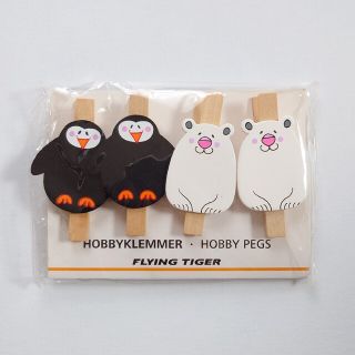 フライングタイガーコペンハーゲン(Flying Tiger Copenhagen)のFLYING　TIGER　フライングタイガー　ペグ（クリップ）★ペンギン＆白くま(その他)