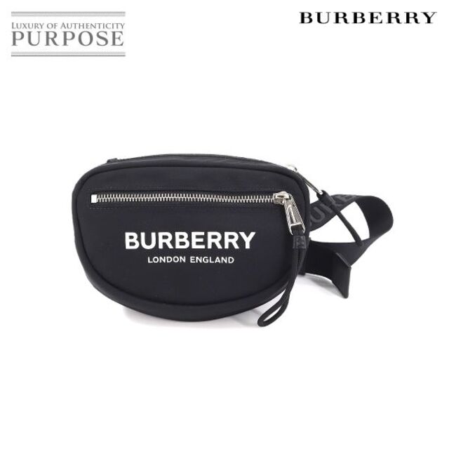 BURBERRY - 未使用 展示品 バーバリー BURBERRY キャノン クロスボディ バッグ ウエストポーチ ナイロン ブラック シルバー 金具 8021091 VLP 90173629
