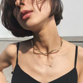 アメリヴィンテージ(Ameri VINTAGE)のアメリ Bijou R.I Streamline Choker ゴールド(ネックレス)