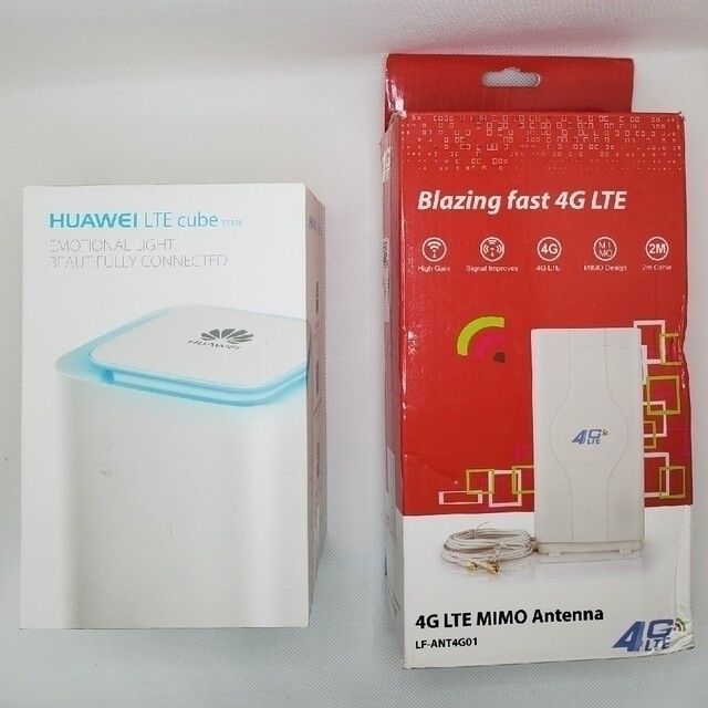 （HUAWEI LTE cube E-5180 ）+（4G・LTEアンテナ）