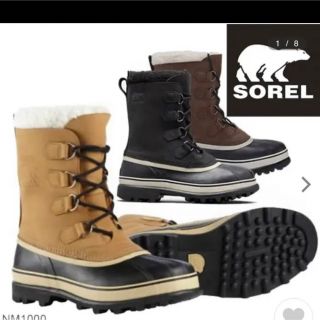 ソレル(SOREL)の【新品未使用品】ソレル カリブー スノーブーツ 防寒ブーツアウトドア ブラック(ブーツ)