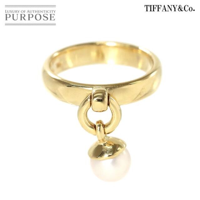 Tiffany & Co. - ティファニー TIFFANY&Co. アコヤ真珠 6.5mm ドアノック 9.5号 リング K18 YG イエローゴールド 750 パール 指輪 VLP 90176341
