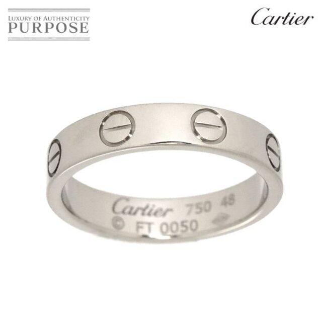 Cartier - カルティエ Cartier ミニラブ #48 リング K18 WG ホワイトゴールド 750 指輪 VLP 90176366