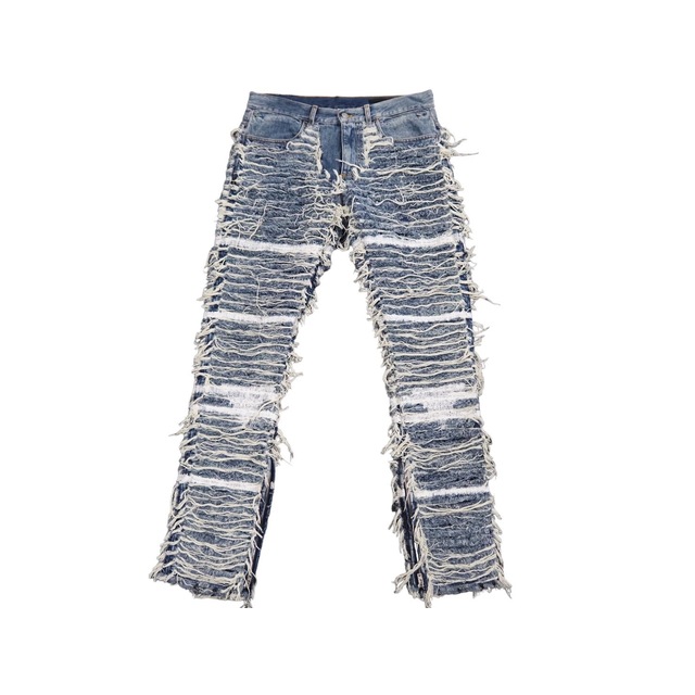 CRASHED DENIM JEAN  INDIGO  サイズM  Union