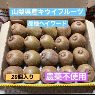 山梨県産　無農薬キウイフルーツ　ヘイワード　20個入り(フルーツ)