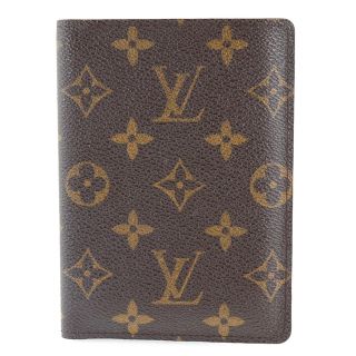 ルイヴィトン(LOUIS VUITTON)の【LOUIS VUITTON】ルイ・ヴィトン クーヴェルテュール・パスポール M60181 キャンバス 茶 CA4059 ユニセックス パスケース(パスケース/IDカードホルダー)