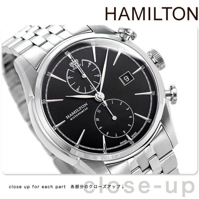 Hamilton - ハミルトン 腕時計 アメリカン クラシック スピリット オブ リバティ オート クロノグラフ 自動巻き（H-21/手巻き付） H32416131HAMILTON ブラックxシルバー