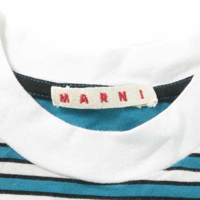 Marni(マルニ)のMARNI Tシャツ カットソー コットン ボーダー 切替 五分袖 44 XS メンズのトップス(その他)の商品写真