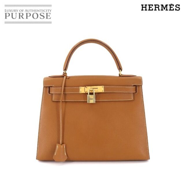 エルメス HERMES ケリー 28 ハンド バッグ クシュベル ゴールド 外縫い ゴールド 金具 〇N刻印 VLP 90178013