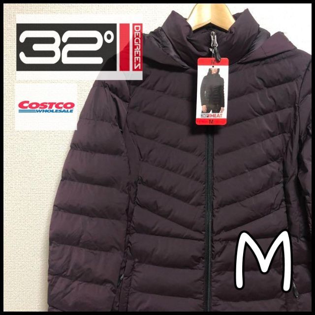コストコ(コストコ)の新品 M☆32°HEAT 中綿ダウンコート フード付 ジャケット レディース レディースのジャケット/アウター(ダウンジャケット)の商品写真