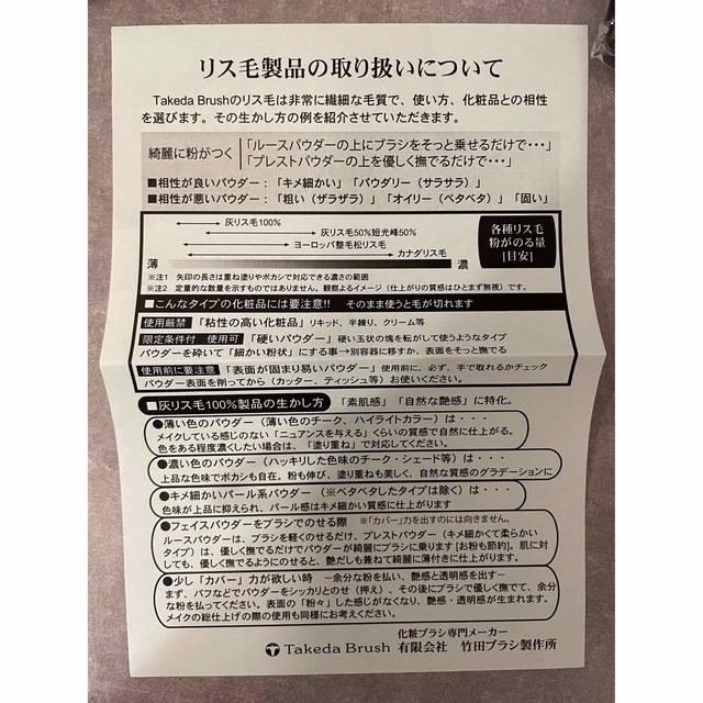 熊野筆7本セット　竹田ブラシ製作所 コスメ/美容のメイク道具/ケアグッズ(チーク/フェイスブラシ)の商品写真