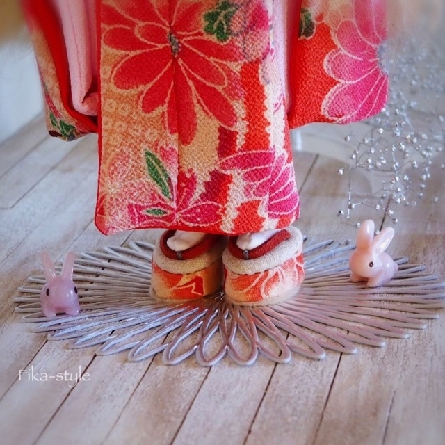 足袋付き草履❤︎6分の1ドールサイズ⑦ ハンドメイドのぬいぐるみ/人形(その他)の商品写真