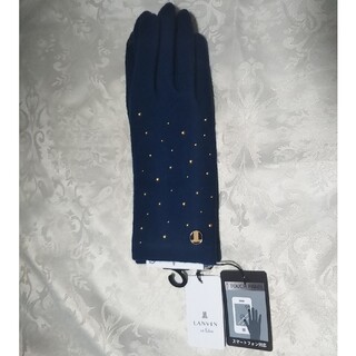 ランバンオンブルー(LANVIN en Bleu)のネイビー手袋(手袋)