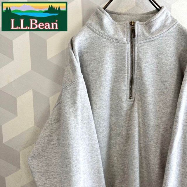 【L.L.bean】肉厚 大きめMサイズ ハーフジップ スウェットトレーナー