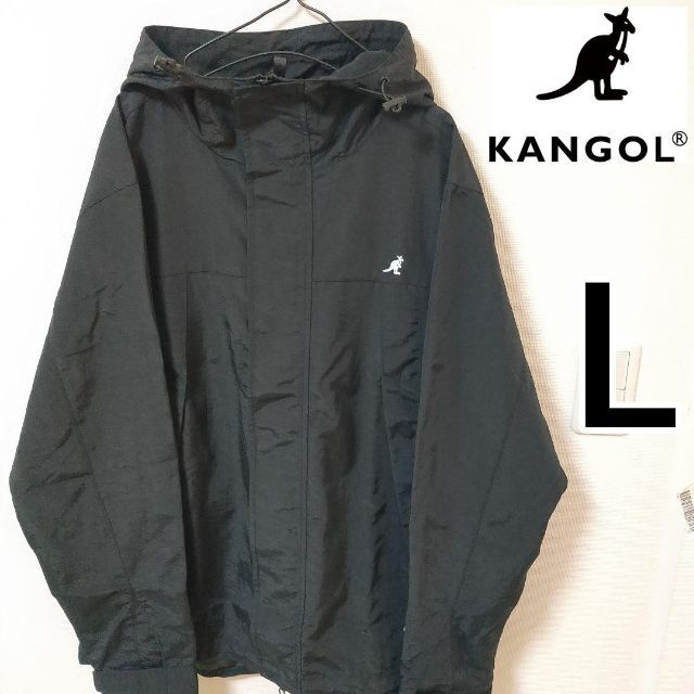 KANGOL 黒 マウンテンパーカー カンゴール ナイロンジャケット ブルゾン