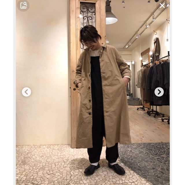 nest Robe - ネストローブ スーピマコットンステンカラーコートの通販 nest Robe - ネストローブ スーピマコットンステンカラーコートの通販