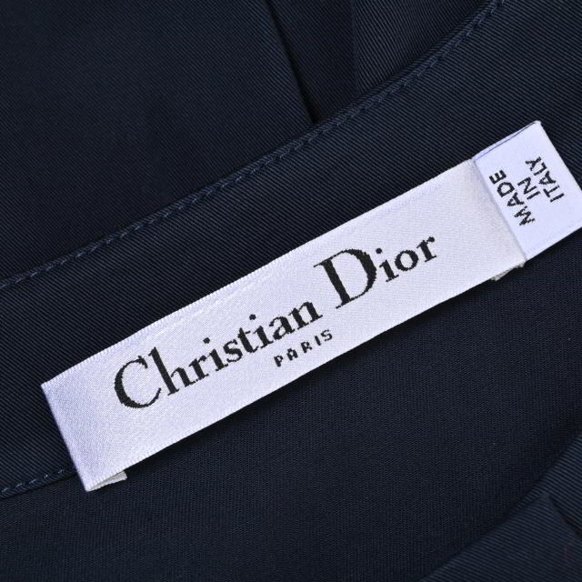 Christian Dior(クリスチャンディオール)のChristian Dior ガラス メタル エンブレム コットン ワンピース レディースのワンピース(その他)の商品写真