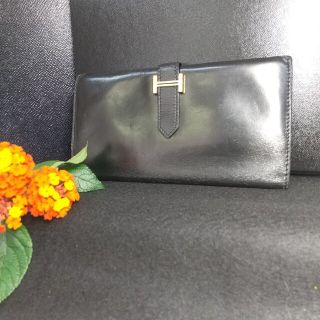 エルメス(Hermes)の❤️Tom様専用❤️HERMES ベアン ボックスカーフレザー 長財布 H金具(長財布)