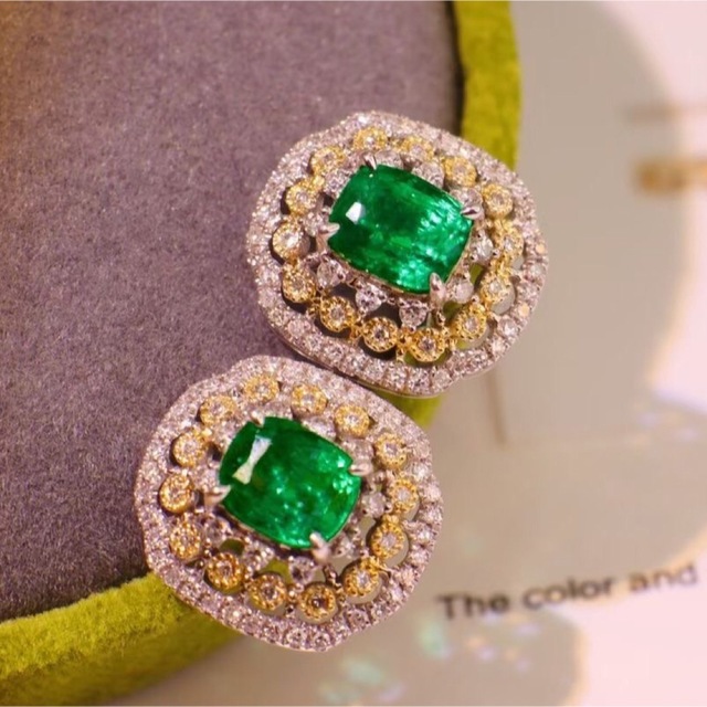 ⭐天然 エメラルド ダイヤ ピアス k18 2.3ct | ochge.org