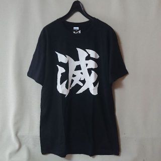 【新品】漢字プリント半袖Tシャツ（ブラック）L(Tシャツ/カットソー(半袖/袖なし))