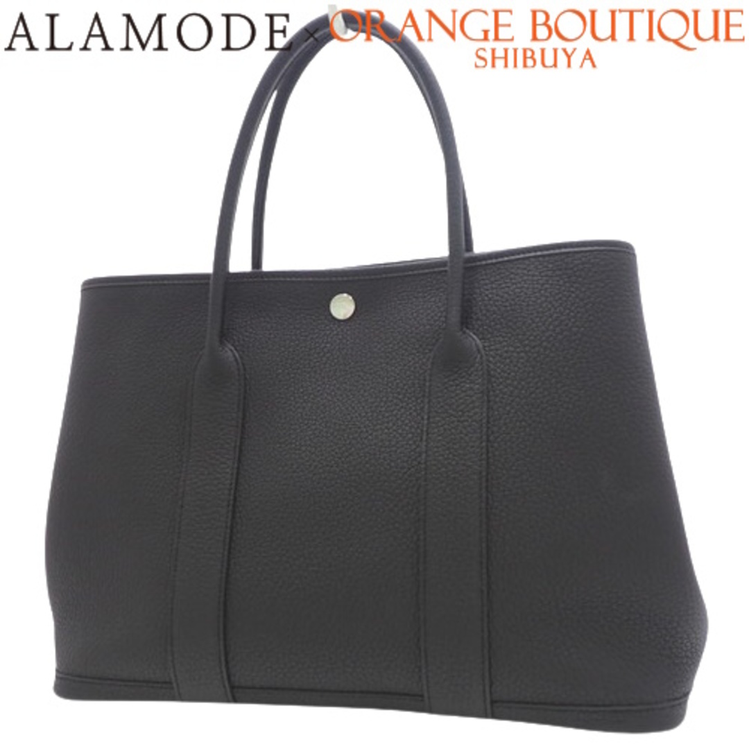 贅沢品 ネゴンダ PM ガーデンパーティ エルメストートバッグ - Hermes パラジウム金具 40802039489 ブラック黒 トートバッグ