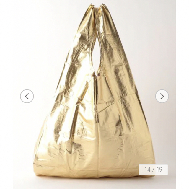 BAGGU メタリック　スタンダード　ゴールド レディースのバッグ(エコバッグ)の商品写真
