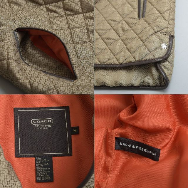 レア 美品 COACH コーチ ミニシグネチャー ダウンジャケット M ブルゾン