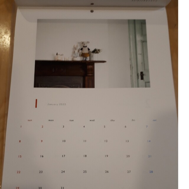 2023年チェック&ストライプカレンダー インテリア/住まい/日用品の文房具(カレンダー/スケジュール)の商品写真